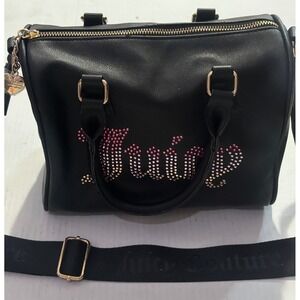 Juicy Couture Viral‎ Black Rhinestone Logo Satchel Crossbody Bag new w/o tags